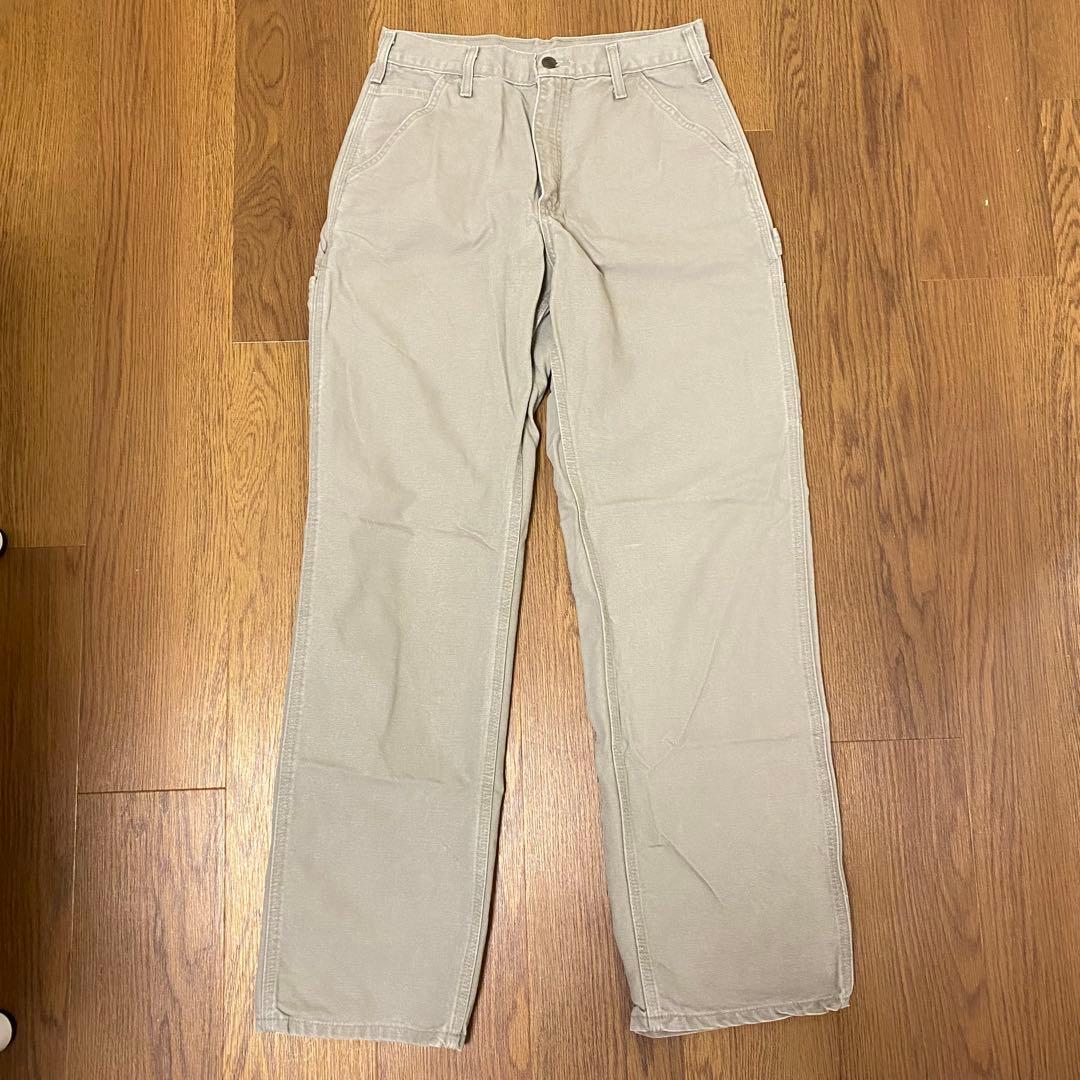 Carhartt ベージュ グレージュ　ワークパンツ　ペインターパンツ
