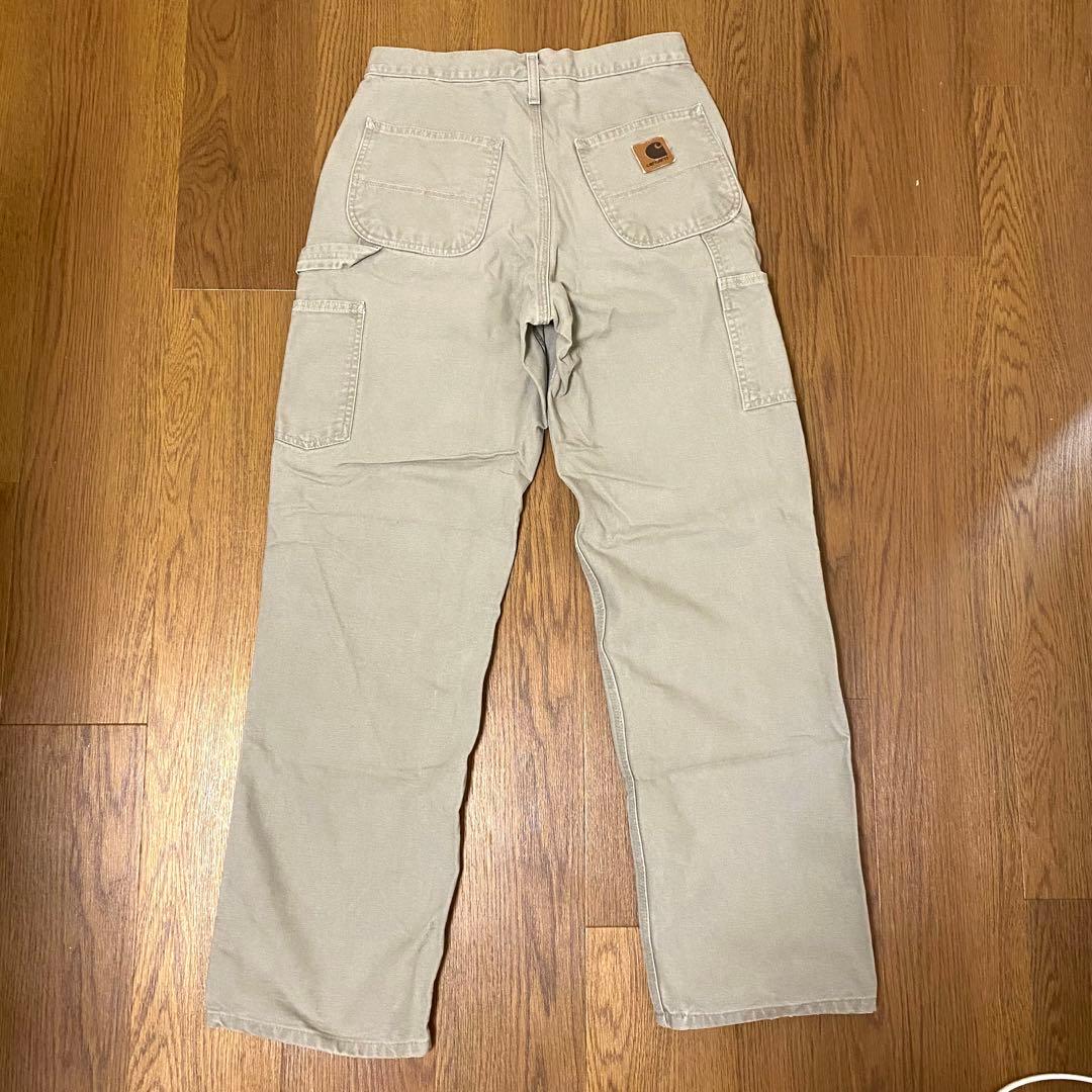Carhartt ベージュ グレージュ　ワークパンツ　ペインターパンツ
