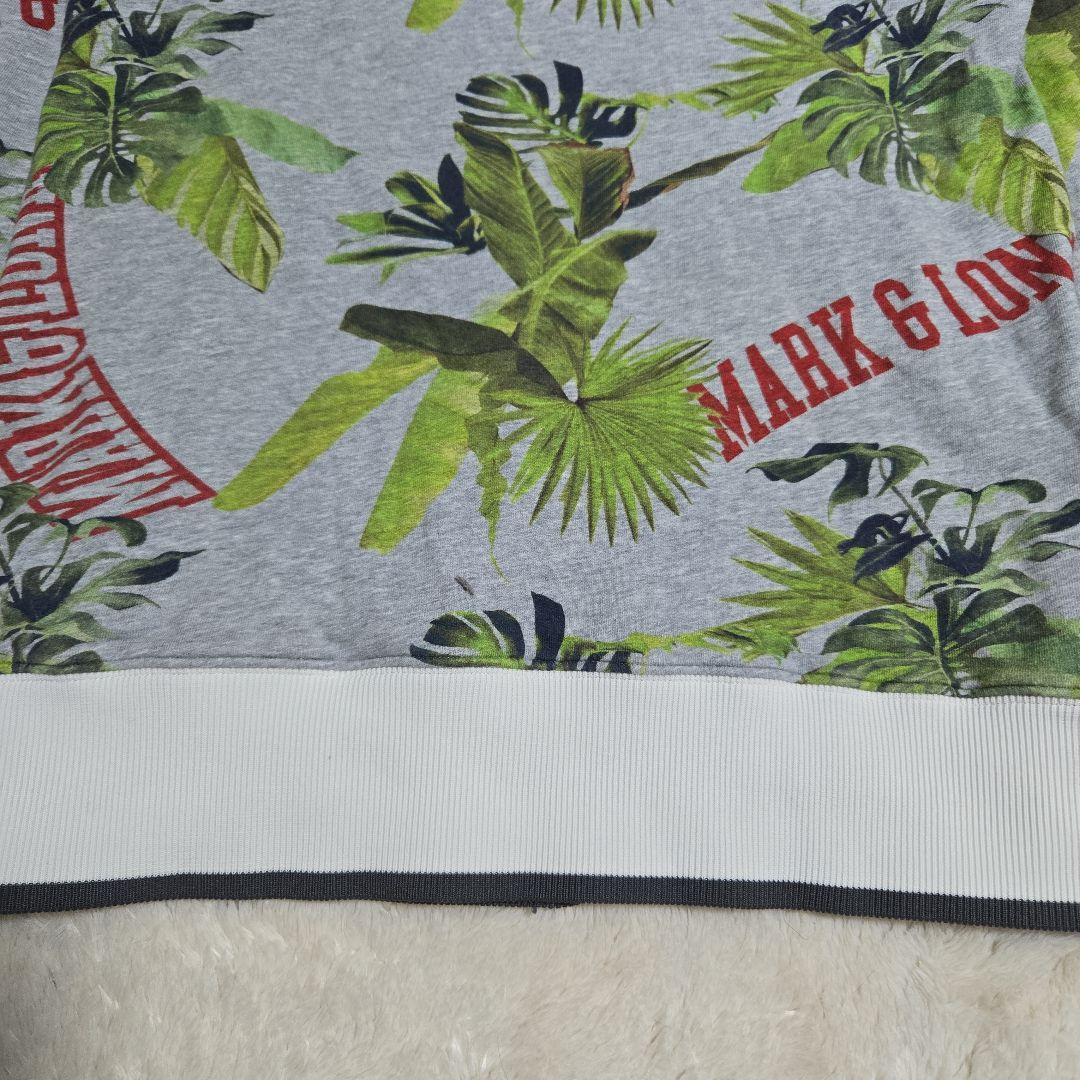 MARK&LONA スカル ラインストーン ボタニカル ジップアップ パーカー