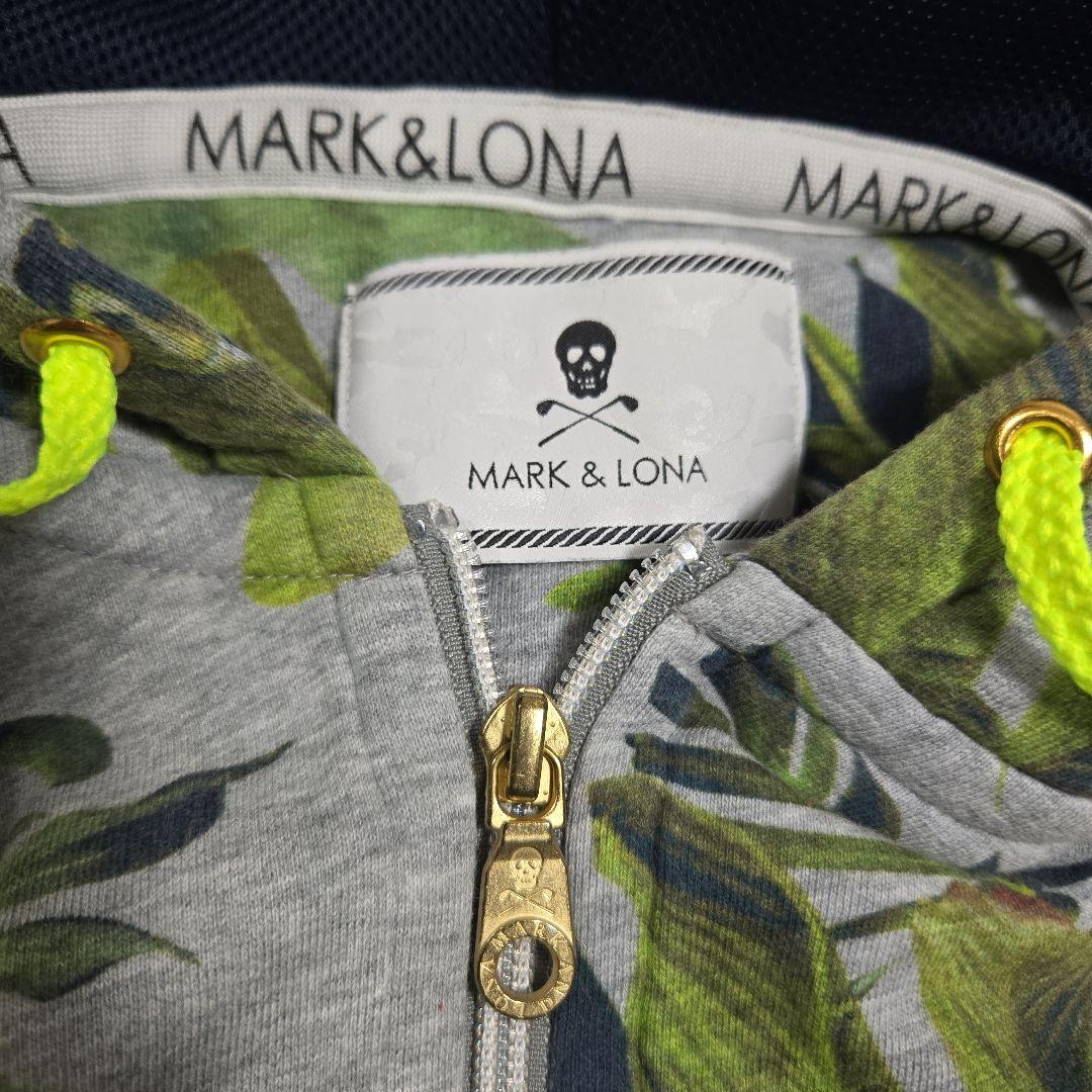 MARK&LONA スカル ラインストーン ボタニカル ジップアップ パーカー