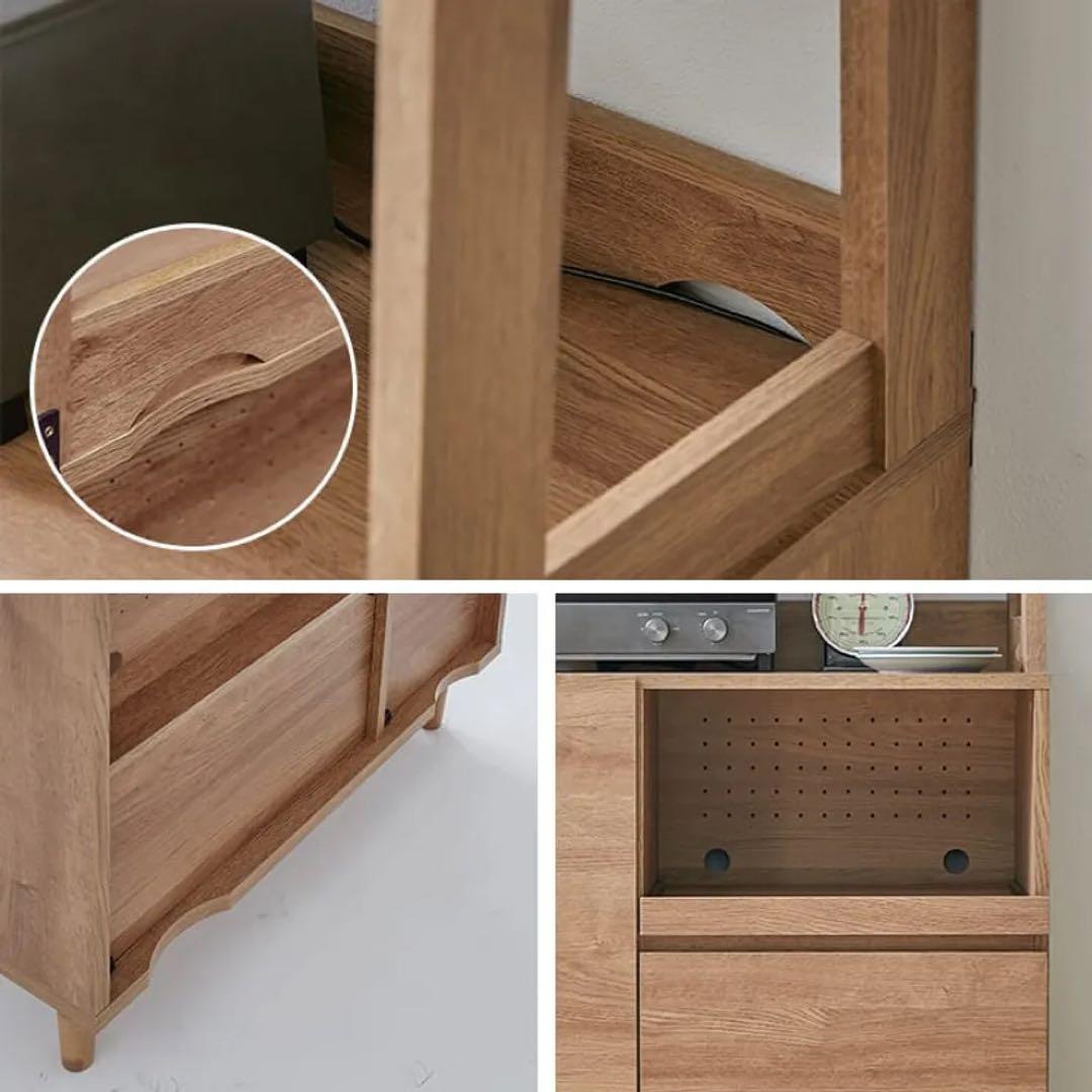 【LOWYA】 キッチン棚 食器棚 レンジ台 幅80cm 【格安】