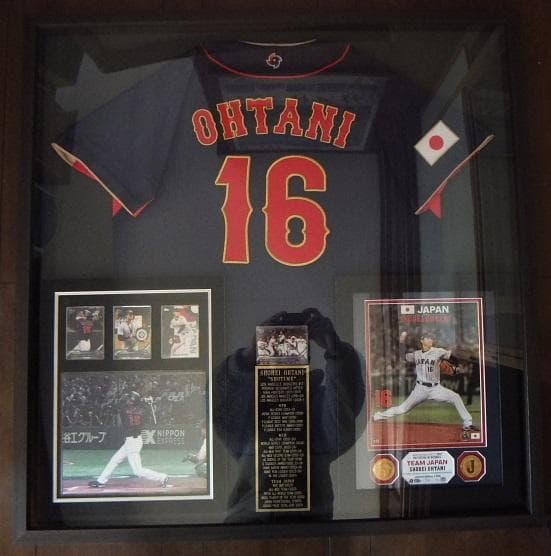 大谷翔平 WBC2023 侍JAPAN AWAYレプリカユニフォーム（刺繍）額入
