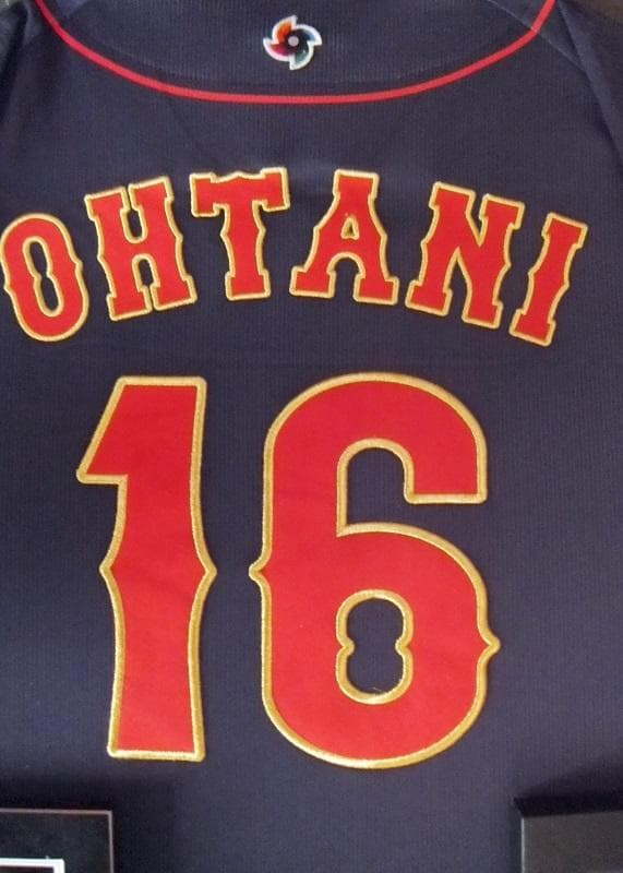 大谷翔平 WBC2023 侍JAPAN AWAYレプリカユニフォーム（刺繍）額入