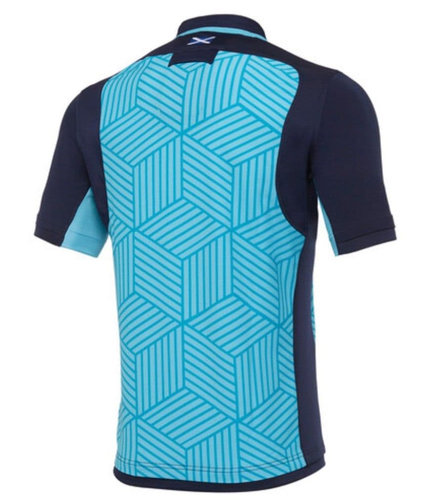 スコットランド代表トレーニングジャージ ＸＬ マクロン製 スカイ