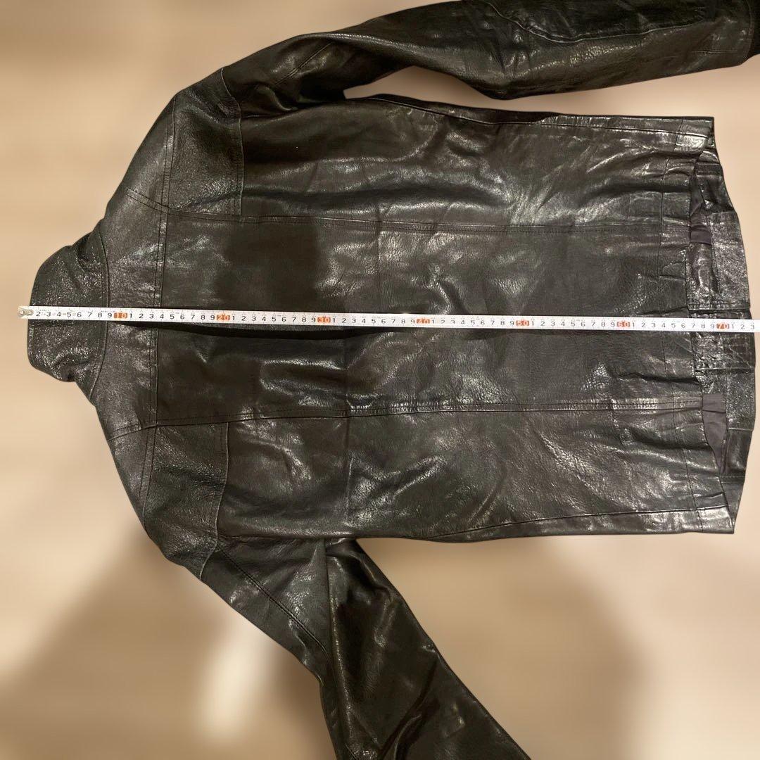 Rick Owens ブラックレザーライダースジャケット