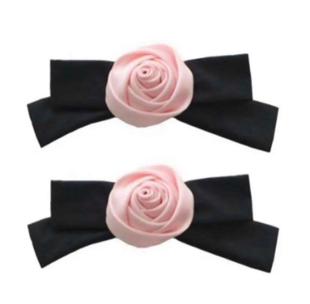 rose tiny hair barrette set ローズバレッタ