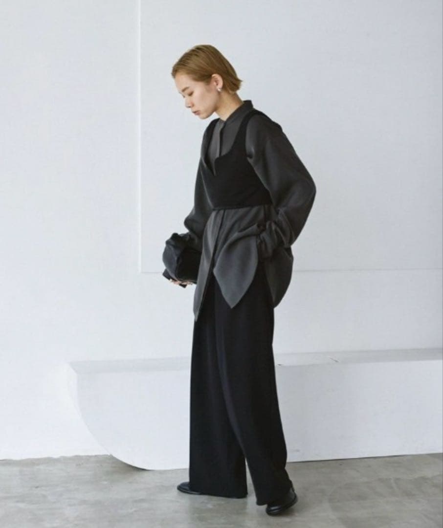 タグ付き【TODAYFUL】シルキーオーバーシャツ