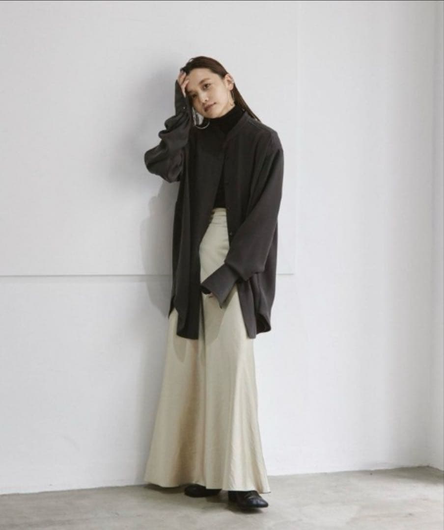 タグ付き【TODAYFUL】シルキーオーバーシャツ