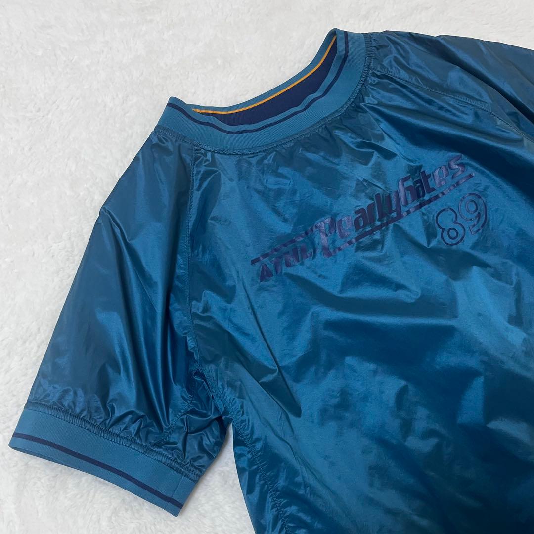 パーリーゲイツ ゴルフ 半袖スニードジャケット リバーシブル ネイビー 緑 1