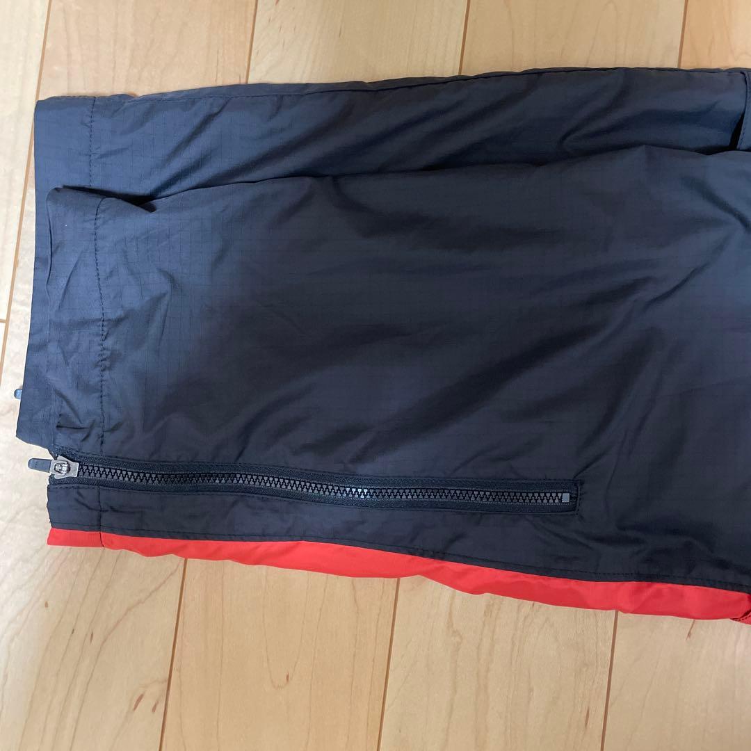 adidas ウインドブレーカー 上下セット ブラック レッド フード収納 M