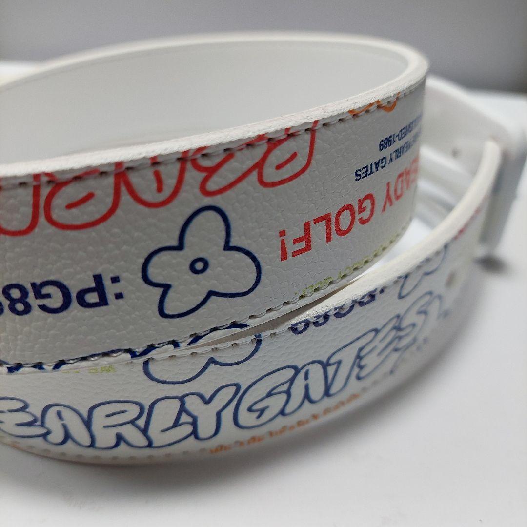 PG メンズ ベルト ネイビー ホワイト2本セットです。