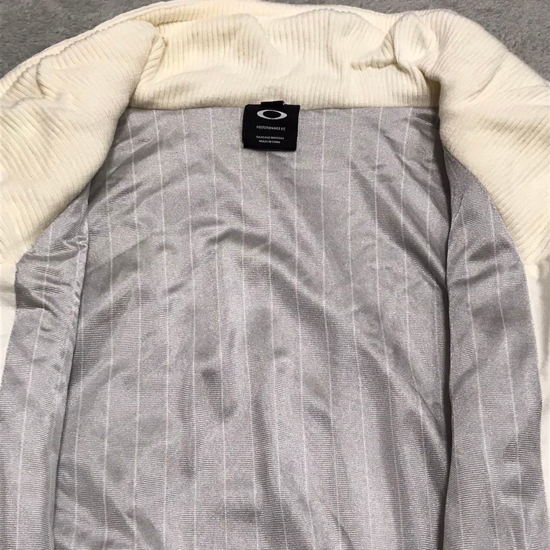 OAKLEY オークリー キルティングゴルフジャケット　刺繍ロゴ　ホワイト　XL