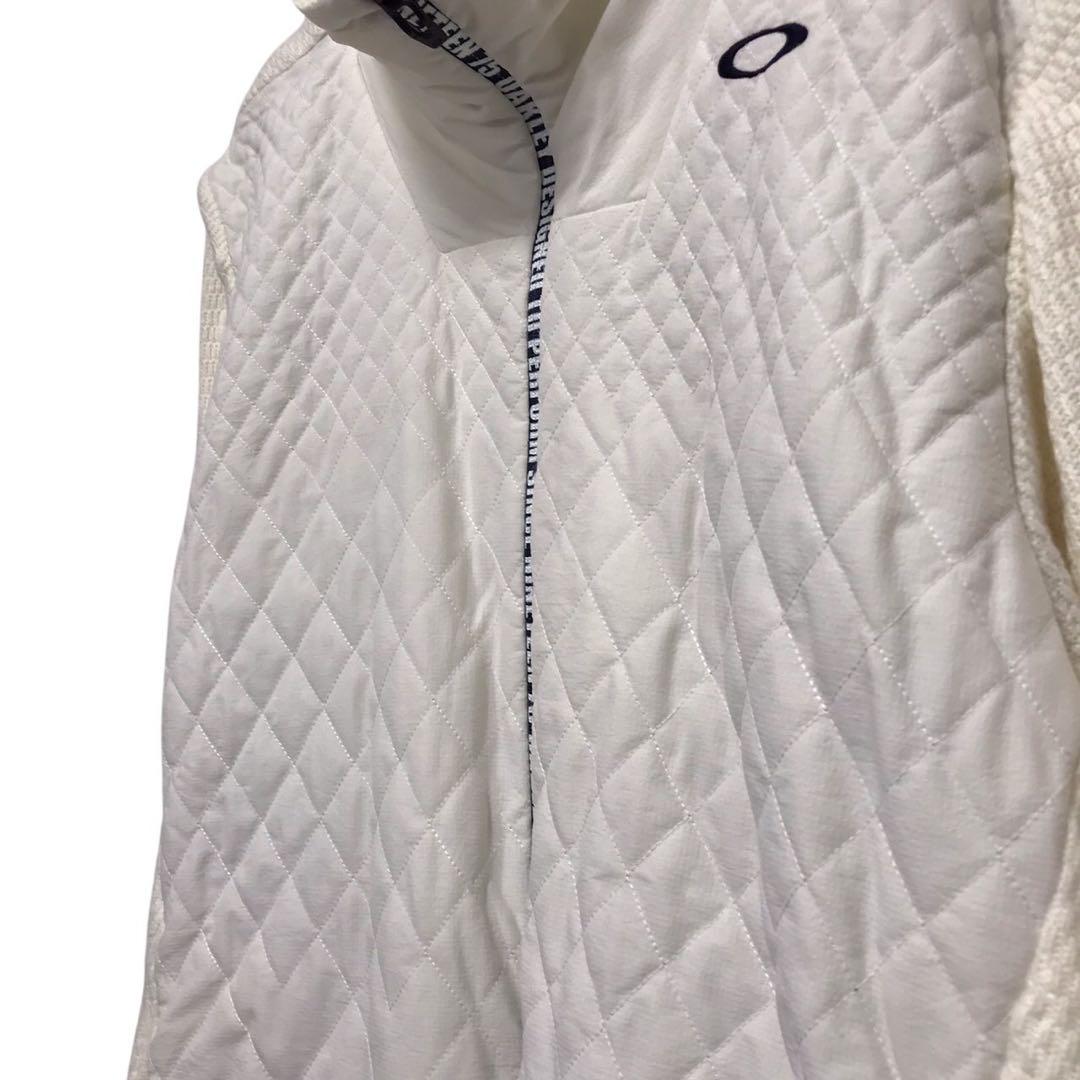 OAKLEY オークリー キルティングゴルフジャケット　刺繍ロゴ　ホワイト　XL
