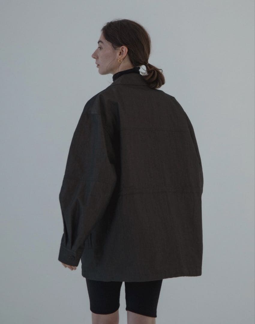 nokcha 2way ライナークオリティージャンパー　ブラックブラウン