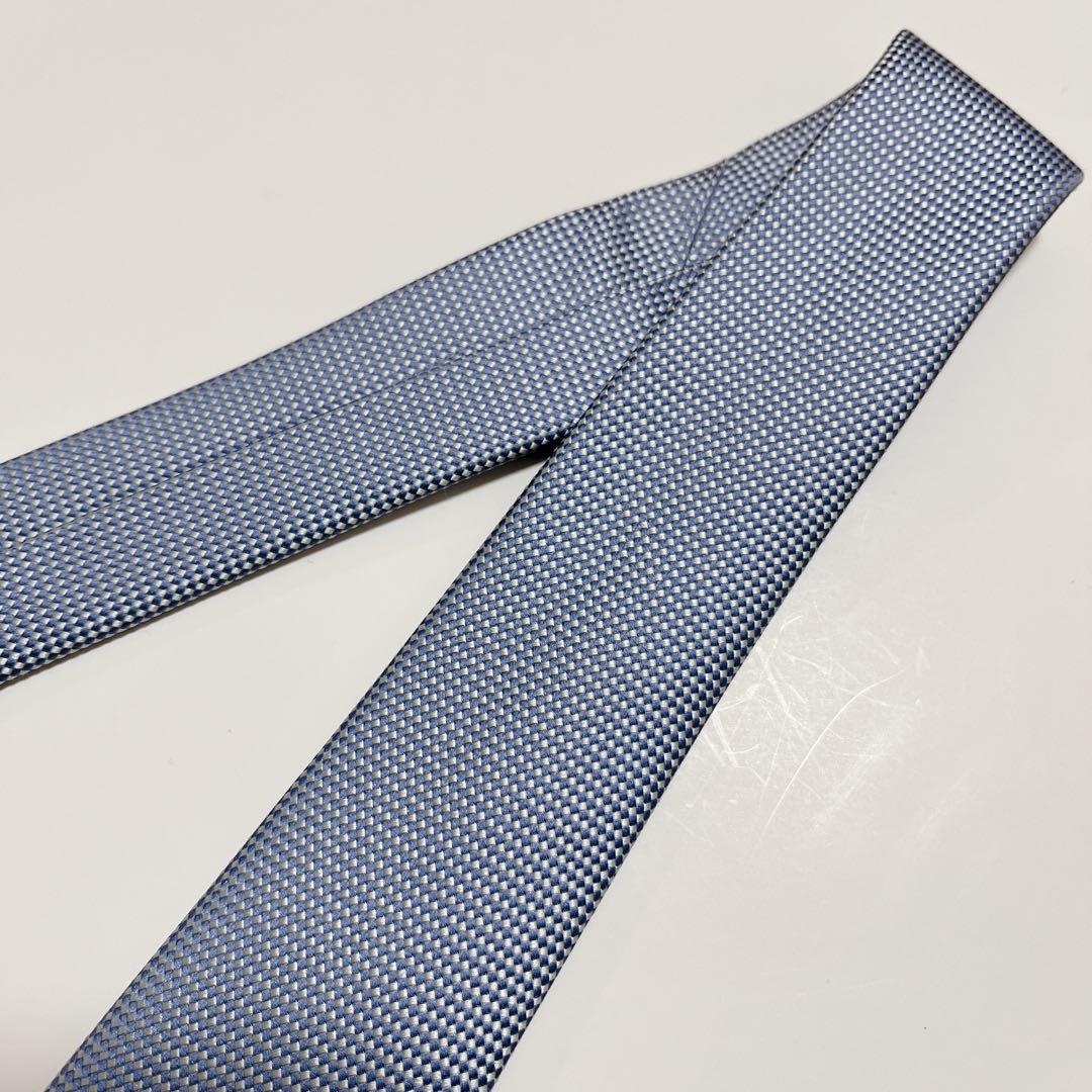 美品 エルメス ネクタイ ハイブランド ソリッドタイ 無地 光沢 希少 ビジネス