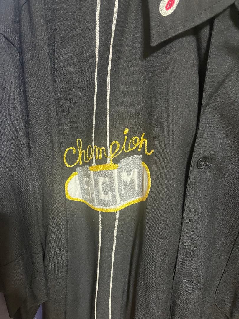 ボウリングシャツ 黒