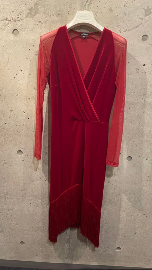 Miari レッドドレス 未使用品 社交ダンス ラテンダンス 送料込
