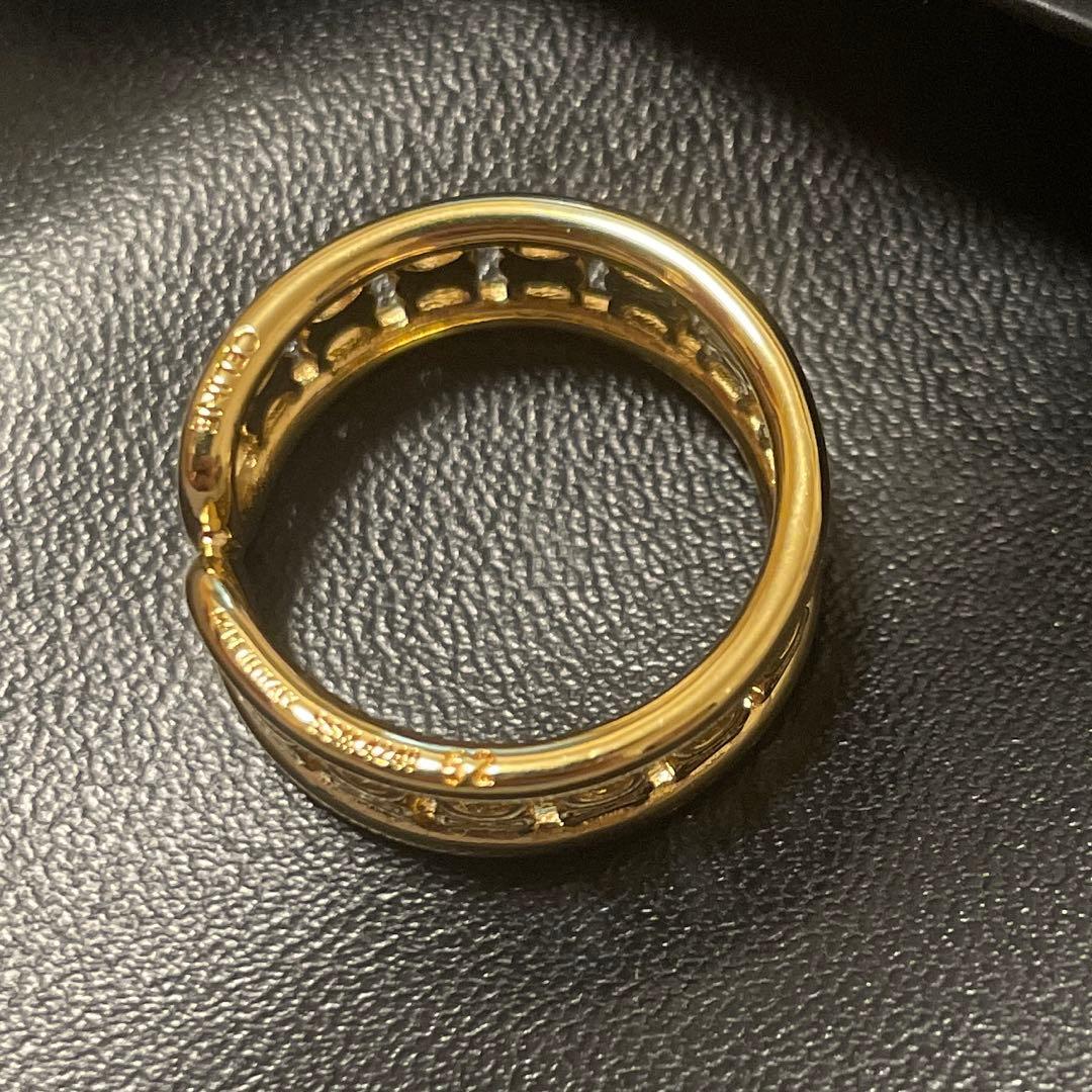【美品】CELINE セリーヌ トリオンフ マルチリング ゴールド サイズ52
