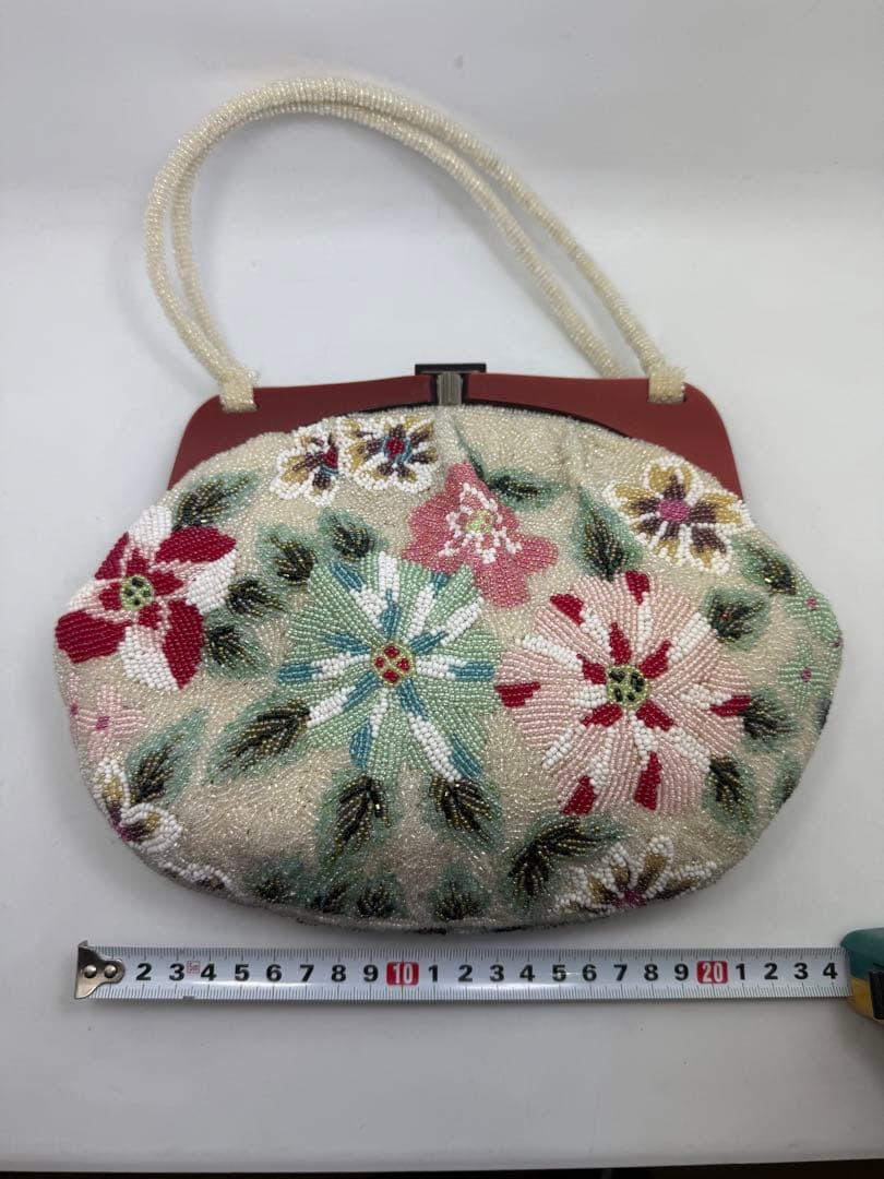 ビーズバッグ　和装　がま口　3点セット