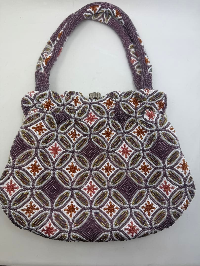 ビーズバッグ　和装　がま口　3点セット