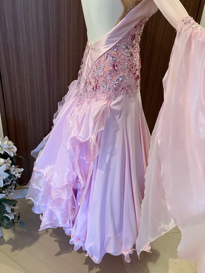 社交ダンス　ピンク スタンダードドレス