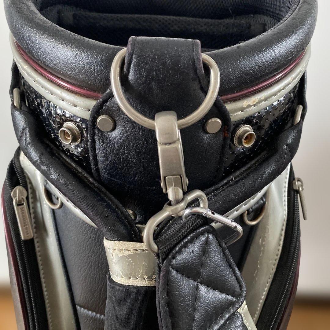 Munsingwear キャディバッグ ブラック/ホワイト キャスター付き