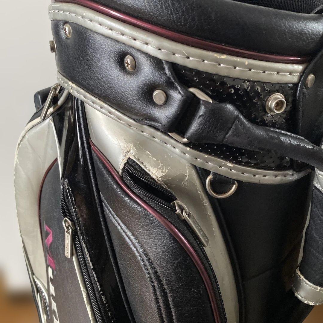 Munsingwear キャディバッグ ブラック/ホワイト キャスター付き