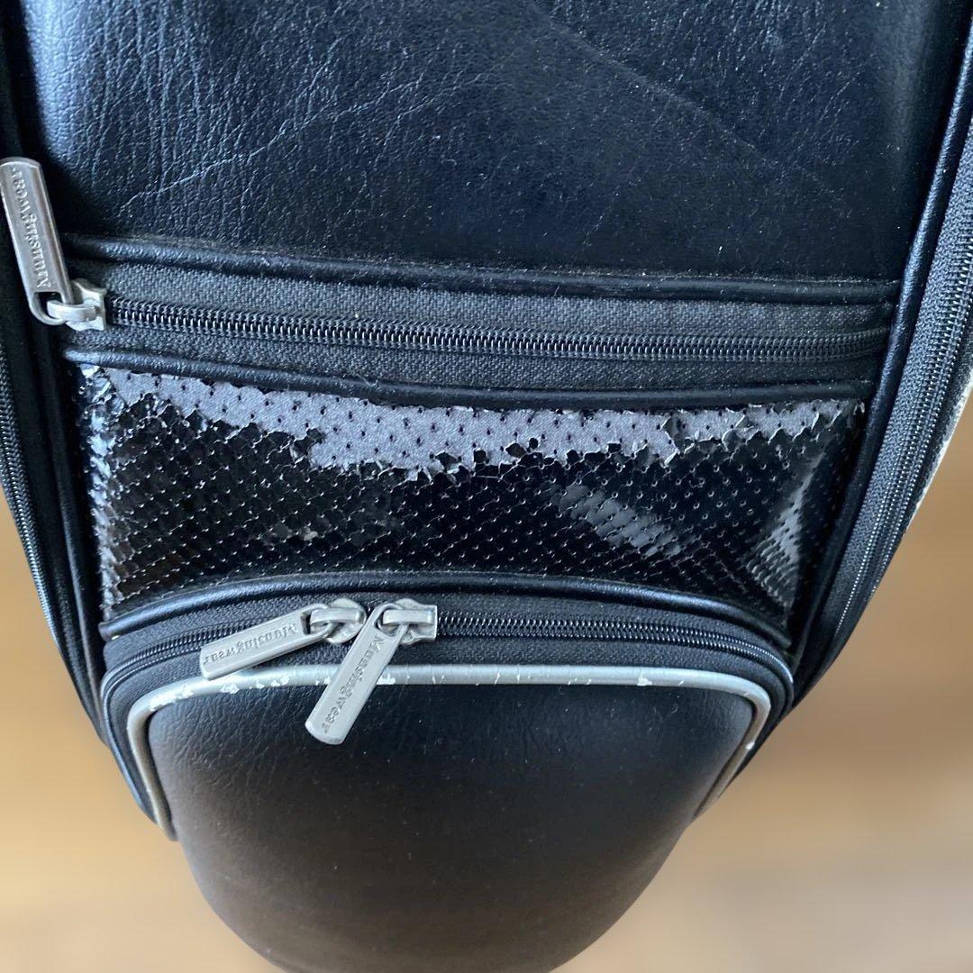 Munsingwear キャディバッグ ブラック/ホワイト キャスター付き