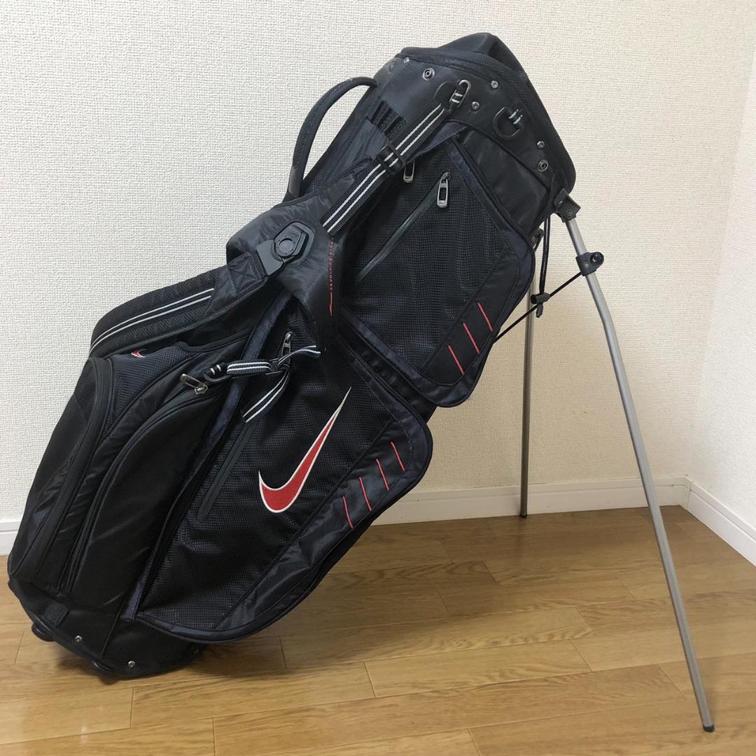 【希少】 NIKE ナイキ ゴルフ キャディバッグ 8分割 スタンド型 ブラック