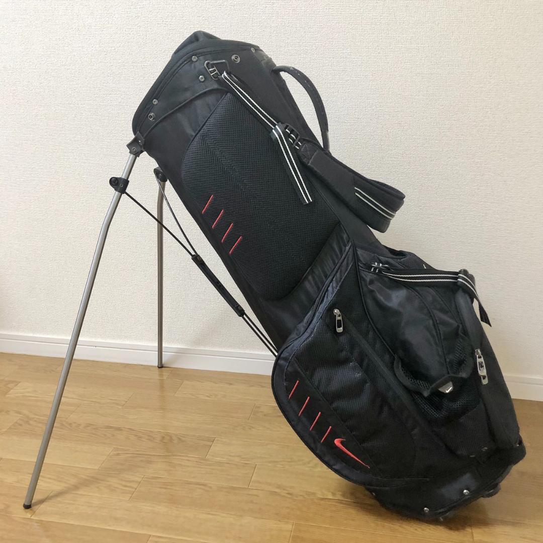 【希少】 NIKE ナイキ ゴルフ キャディバッグ 8分割 スタンド型 ブラック