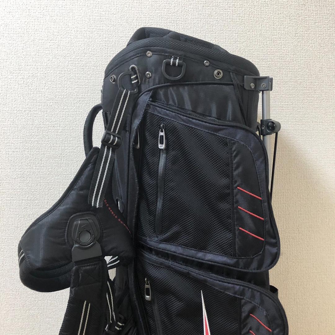 【希少】 NIKE ナイキ ゴルフ キャディバッグ 8分割 スタンド型 ブラック