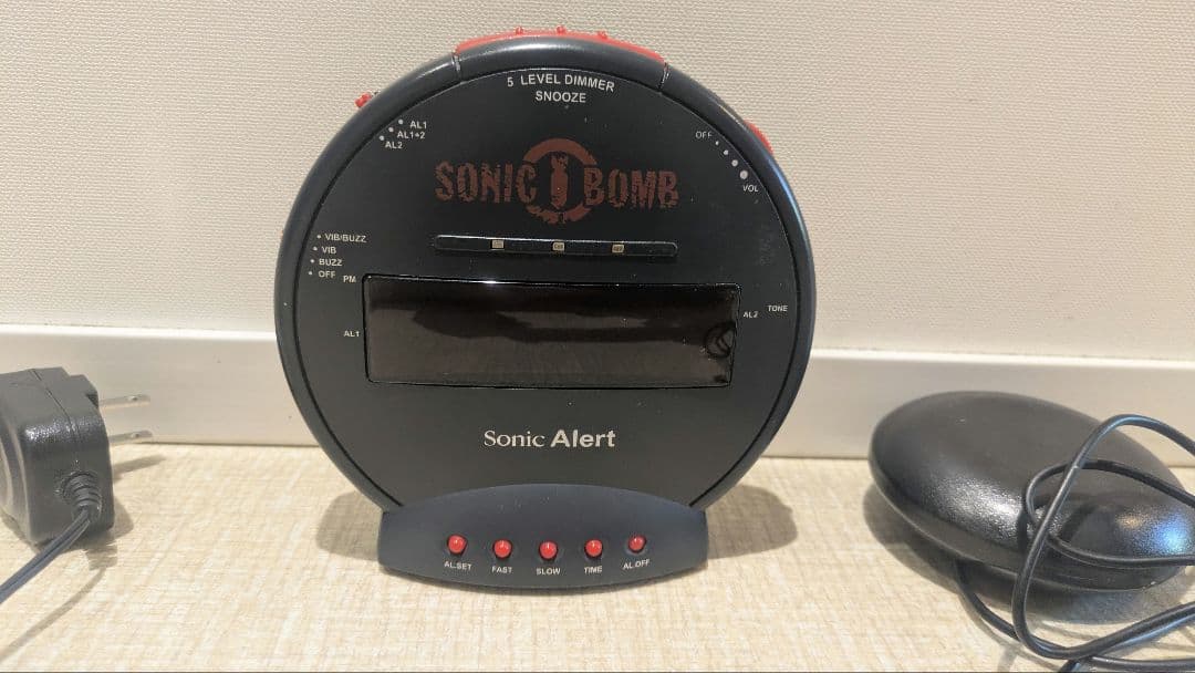 Sonic Alert デジタル置時計 振動＋爆音 ソニックボム BOMB 電子