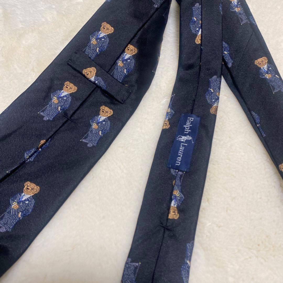 Ralph Lauren ポロベア総柄　ネクタイ