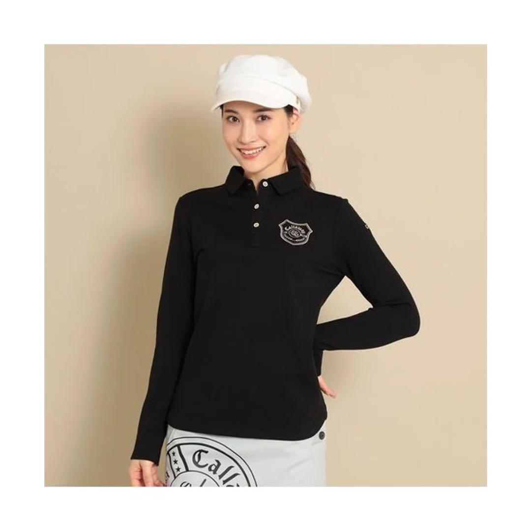 Callaway ストレッチポンチ長袖シャツ ブラック