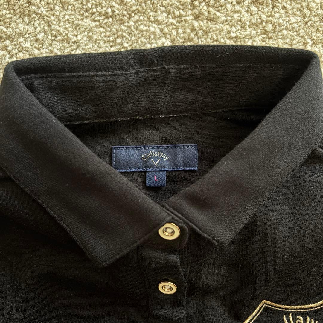 Callaway ストレッチポンチ長袖シャツ ブラック