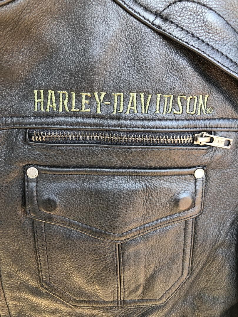 新品 Harley-Davidsonフード付きライダースレザージャケット M