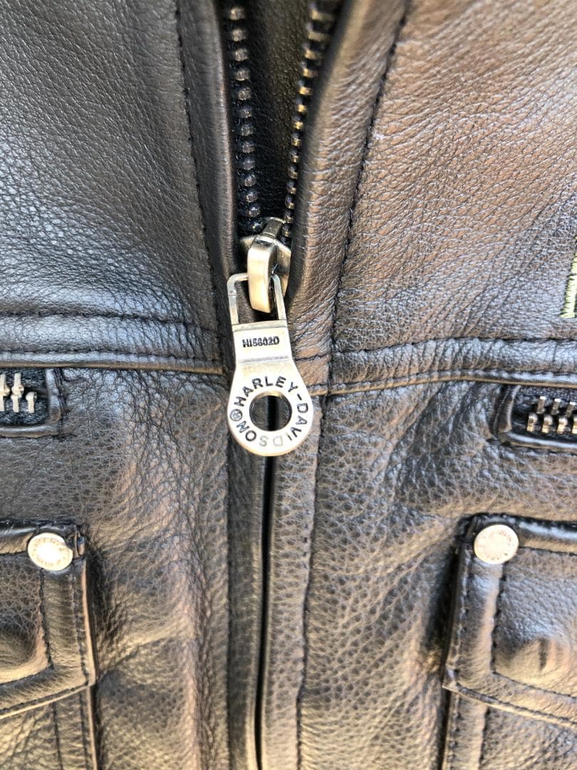 新品 Harley-Davidsonフード付きライダースレザージャケット M