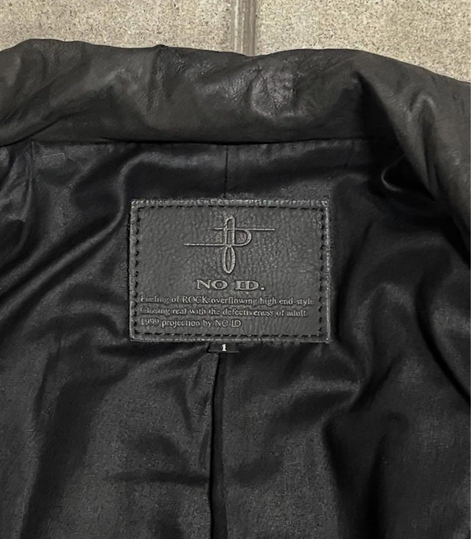 〜2013s NO ID コーティングレザー リブ切替ZIP-BLZ