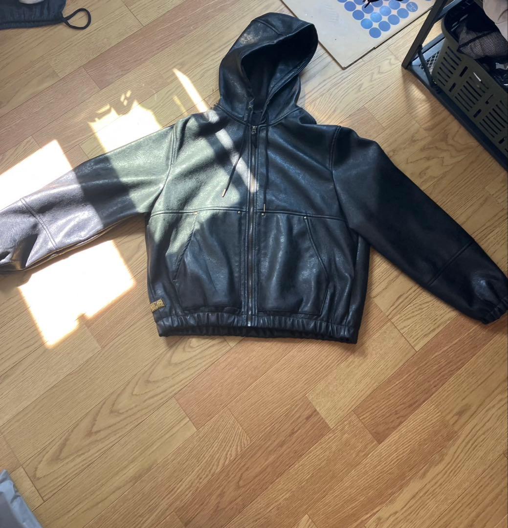 ZARA フード フェイクレザージャケット