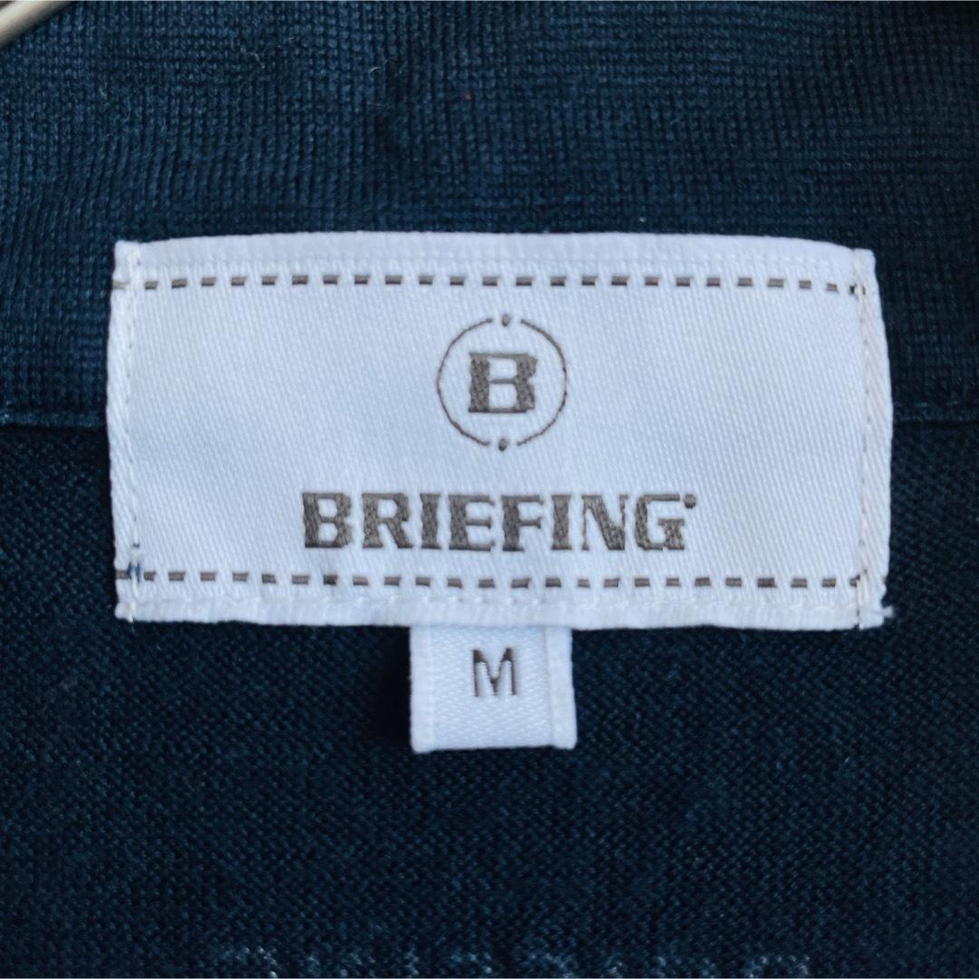6803【美品】ブリーフィング　ハーフジップニットシャツ　長袖　レディース