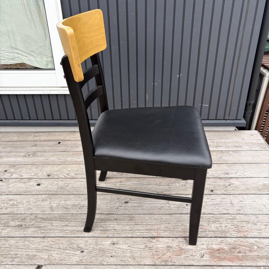 ②北欧レトロ サカイ工芸 プライウッド ベントウッドチェア ダイニングチェア 黒