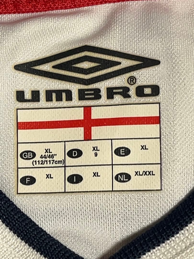 イングランド代表 02WC日韓 vsブラジル代表 No.8スコールズ 直刺繍XL