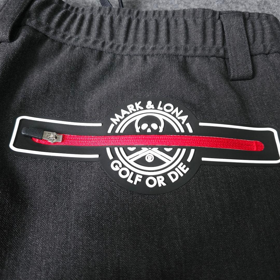 マークアンドロナ】2023年人気ラバースカルロゴマーク ストレッチゴルフパンツL