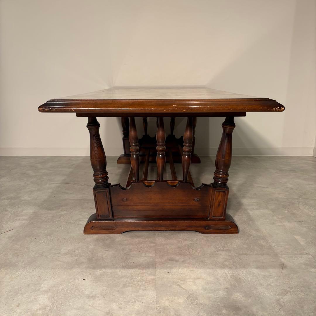 センターテーブル　ローテーブル　リビングデーブル　大理石柄　木製