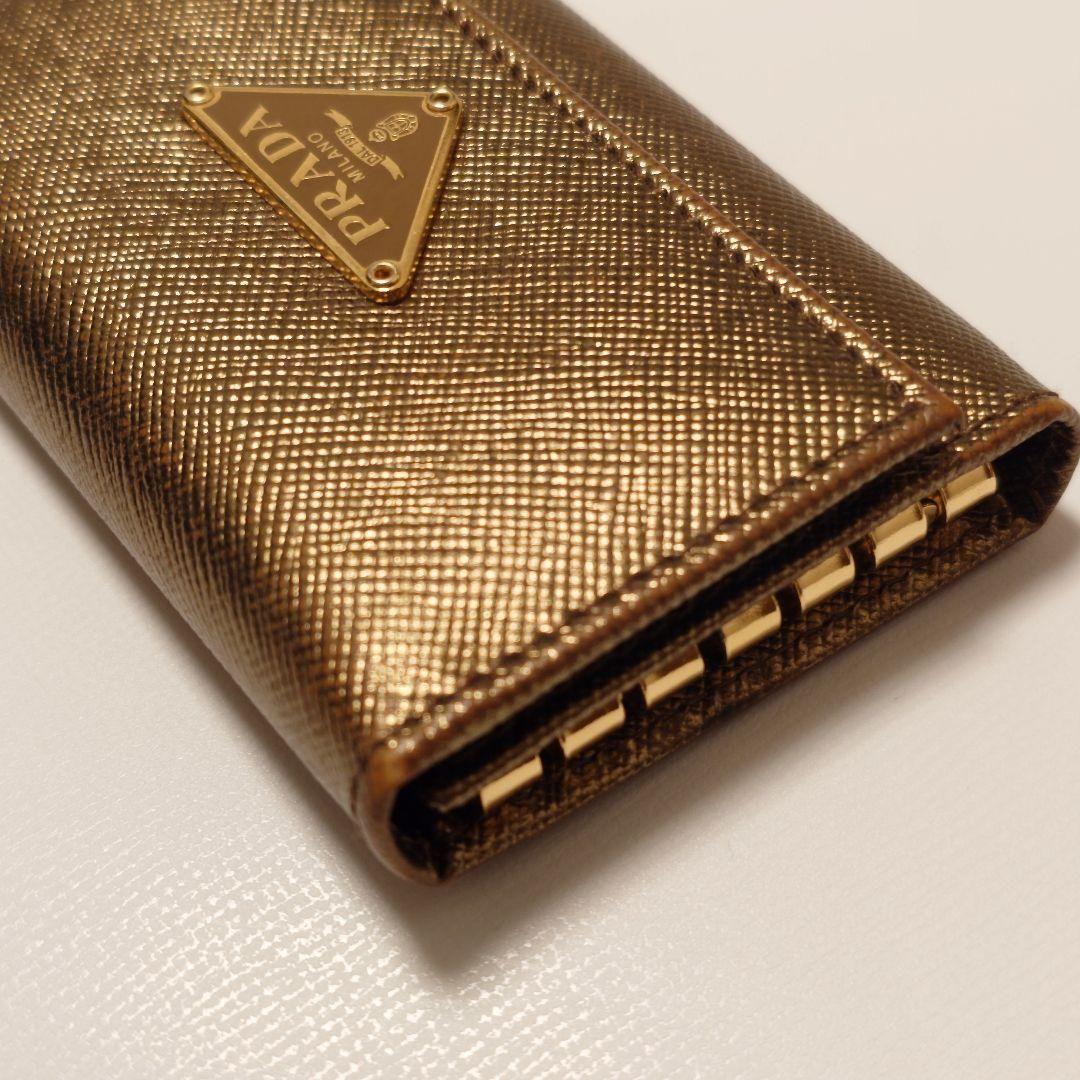 PRADA M222A SAFFIANO キーケース BRONZO