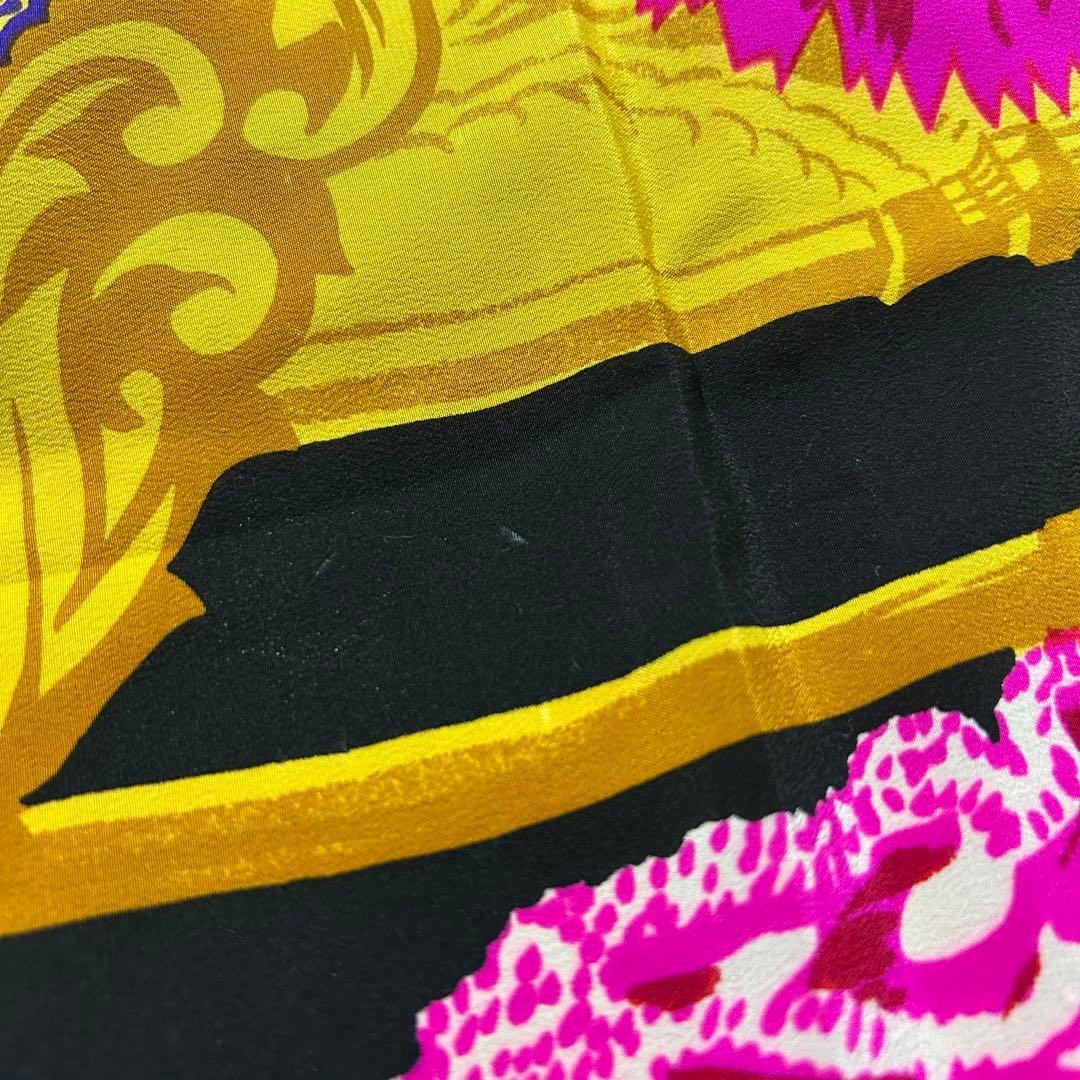 希少 ビンテージ Gottexゴテックス フラメンコ 扇子 大判シルクスカーフ