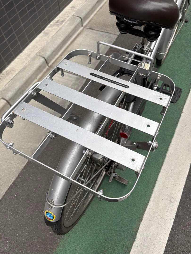 電動アシスト自転車 シルバー バスケット付き　パートナーDX 美品