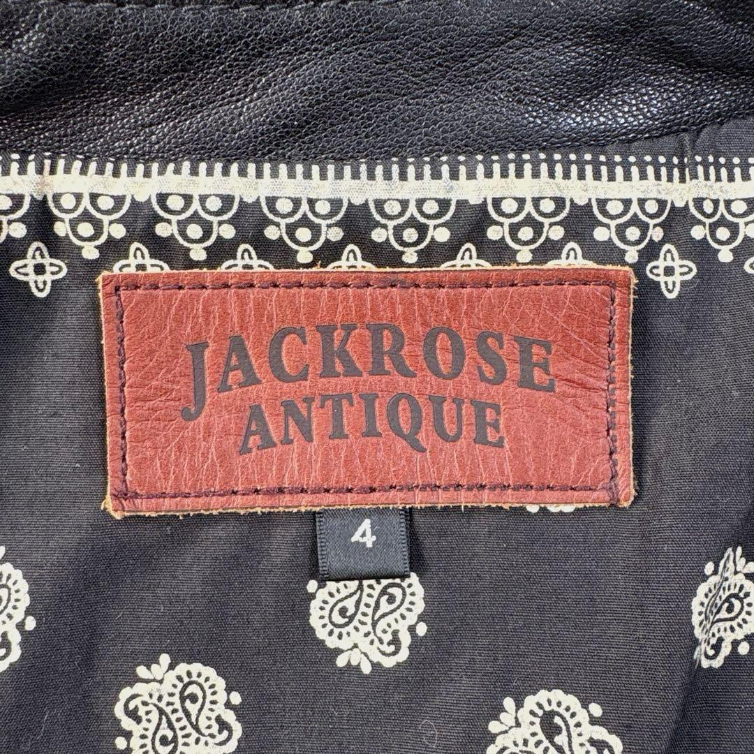 ✨希少・ペイズリー総柄✨ジャックローズ　レザージャケット　シングルライダース　黒