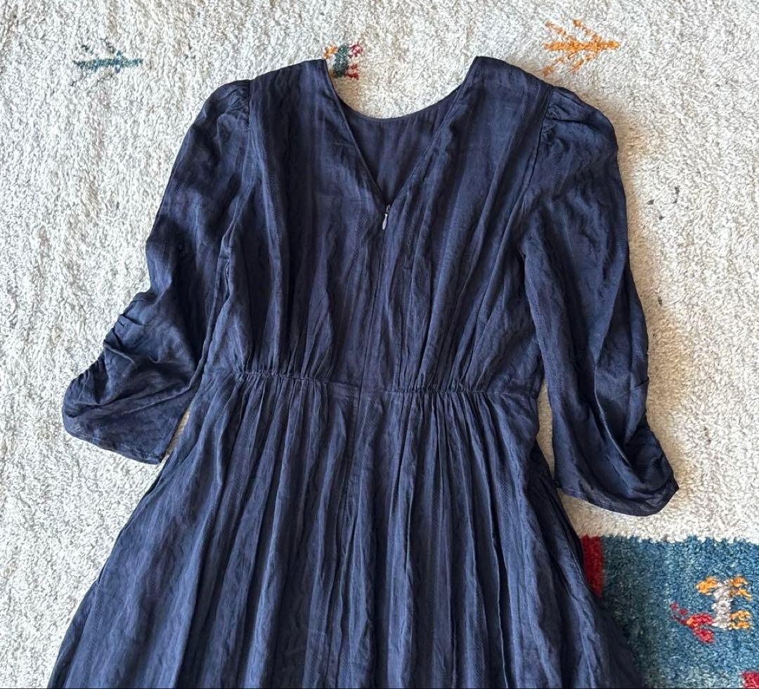 ヌキテパ　佐藤佳菜子　コラボ　ツイスト　ロングワンピース　ネイビー　M