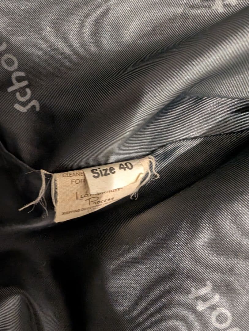 SCHOTT 641 シングルライダース 40 L 茶芯 ビンテージ